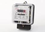 Transparent Glass Cover Energy Consumption Meter / Black Kilowatt Power Meter