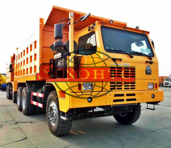 Buy cheap GVW 60 ton dump truck , 6x4 Strengthened heavy tipper trucks for Mining site from wholesalers