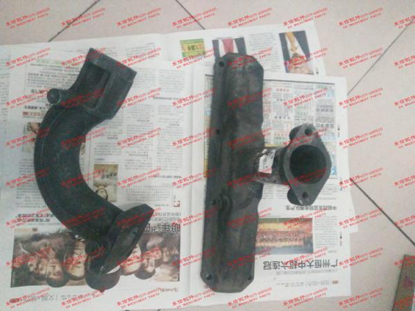 Quality YTO tractor parts ME354/454 exhaust branch pipe with xin cai 495BT exhaust elbow. for sale