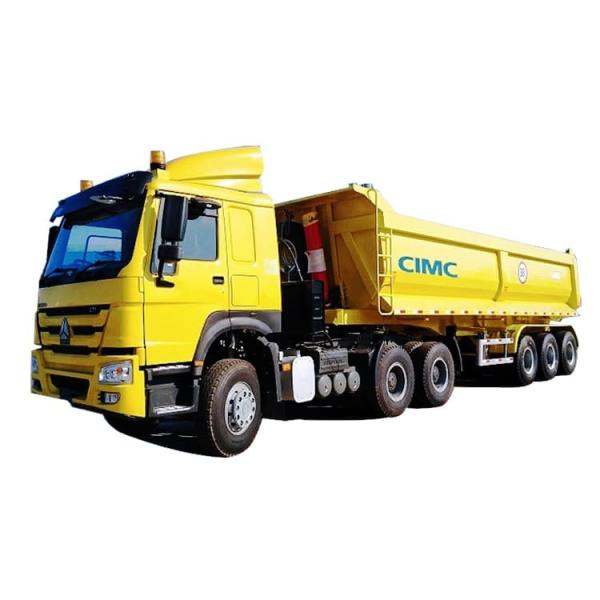 Buy cheap CIMC 3 Axle 60/80 Ton Semi Tipper Trailer for Sale Near Me with Lower Price Manufacturer from wholesalers