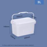3L Rectangular Plastic Bucket Leak-Proof Storage White Color