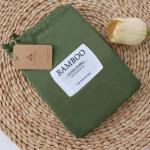 100% Bamboo Fiber Solid Color Customized Bedding Set Bedsheets Set Popular