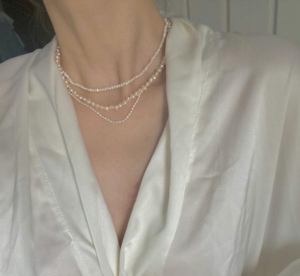 Buy cheap 4.1 Gram Chain Pearl Jewelry Length 37CM High Luser Pearl Choker Necklaces from wholesalers