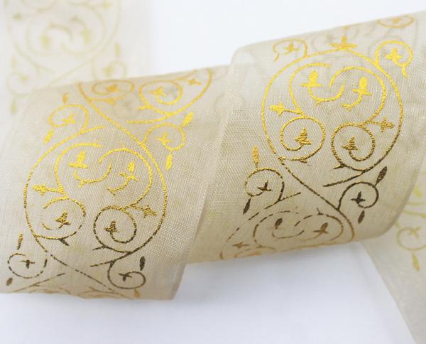 Manufacturer customized 3.8cm wedding clothing, flower packaging, hot stamping,