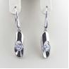 Buy cheap 925 Sterling Silver 6mm Clear Cubic Zircon Dangle Earrings (YAQA001) from wholesalers