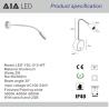Buy cheap IP40 wall mounted bedside wall light USB 3W hotel &gooseneck reading light for villa project from wholesalers