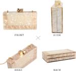 Women Acrylic Evening Clutch bag Glitter Marble Purse Handbag for Wedding