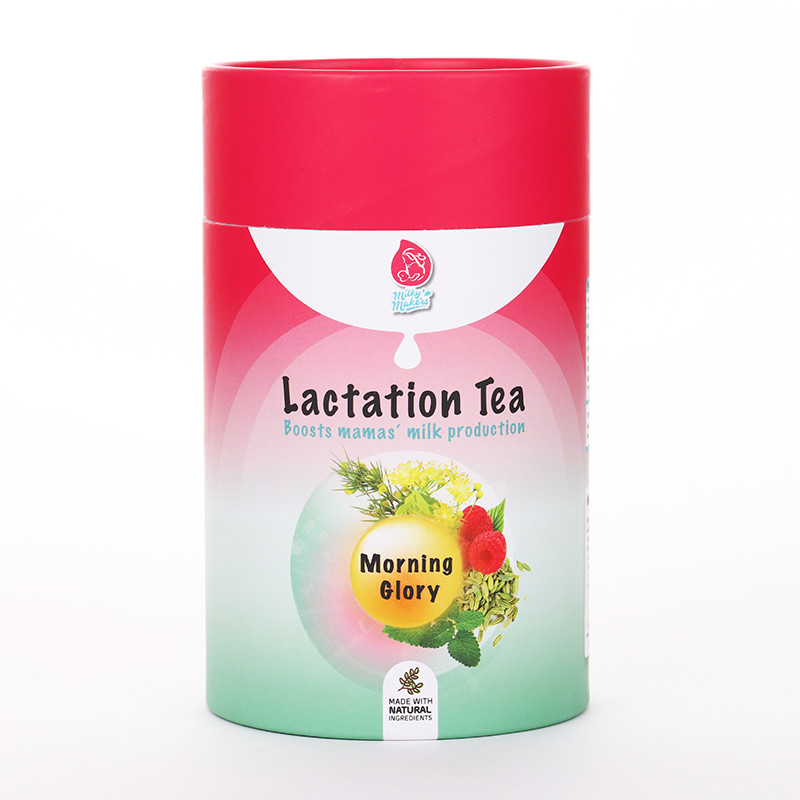 Powder Tea Packaging Paper Tube Cardboard Inner Aluminum Foil With Metal Lid