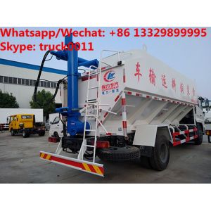 Buy cheap High quality and best price dongfeng 4*2 RHD 190hp 8tons-12tons hydraulic livestock poultry feed delivery truck for sale from wholesalers