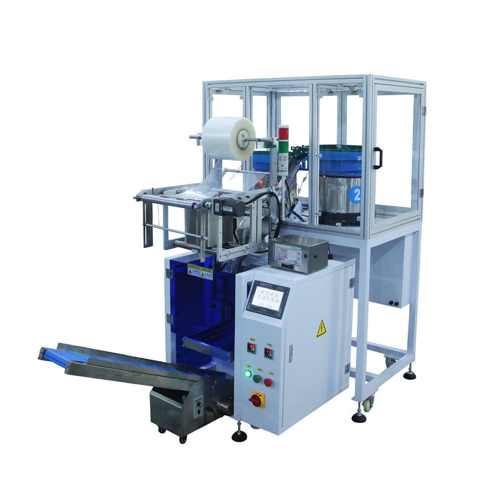 New Automatic Hardware Bolt Nail Screw Counting Toy Spare Parts Sachet Packing Machine With Two Vibrator Bowl