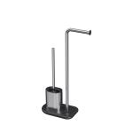 Bathroom Paper Holder Stainless Steel Compact TPR Toilet Brush Holder SET