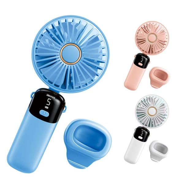 Buy cheap Mini Desk Foldable Fan 1200mAh 5 Speeds Ultra Quite Portable Handheld Fan for Women Girl from wholesalers
