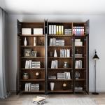 Library Antique Office Bookcase Melamine Wood Furniture Book Shelves With Study
