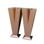 X type tall flower pot cross metal flower planters