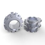 WR13 38CrMoAlA ZME Special Mixing Elements Twin Screw Extruder Parts For Plastic