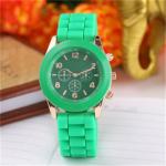 Color Yellow Silicone Quartz Watch 18mm Womens Silicone Watches Quartz