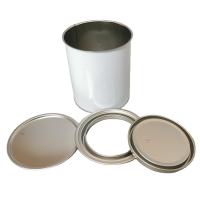 Buy cheap Car Paint Tin Cans 4 Litre Round Metal Paint Bucket With Lid product