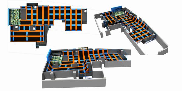Buy cheap 572M2 China Super Mall Gymnastic Trampoline Park /Amusement Trampoline for Commercial from wholesalers