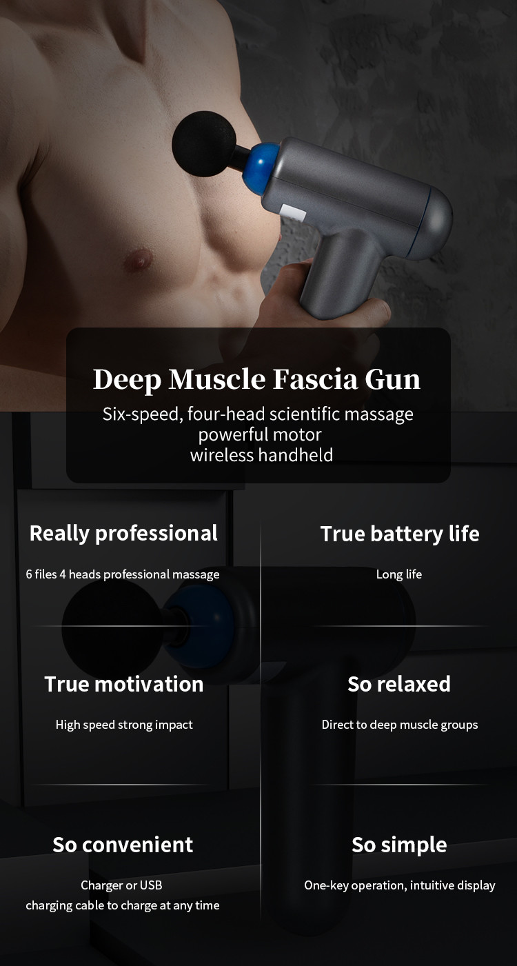 Custom Logo 24W Fascia Massage Gun Electronic Vibration Red