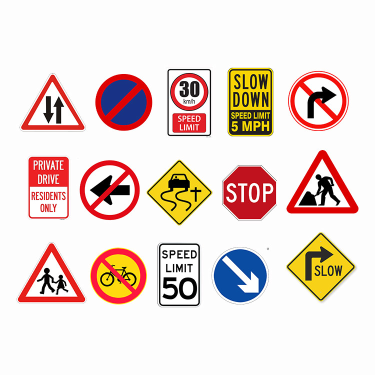 Fluorescent Reflective Pedestrian Crossing Ahead Warning Symbol Sign for school zones