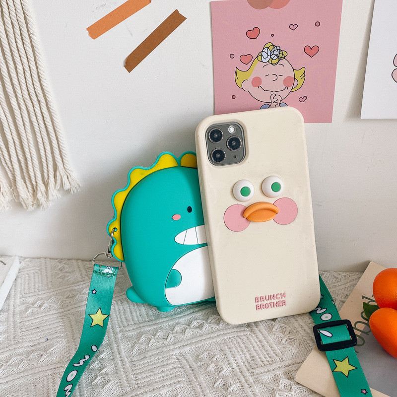 Little Girls Boys Purse Bag Toddler Crossbody Bag Dinosaur Crossbody Purse For Kids Pop Purse Bag Pencil Pouch Case Bag