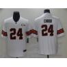 Buy cheap Mens Cleveland Browns #24 Nick Chubb 2021 White Retro 1946 75th Anniversary Jersey from wholesalers