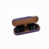 Buy cheap Stylish Black Pink PU Leather Sunglasses Case With Logo Printed from wholesalers
