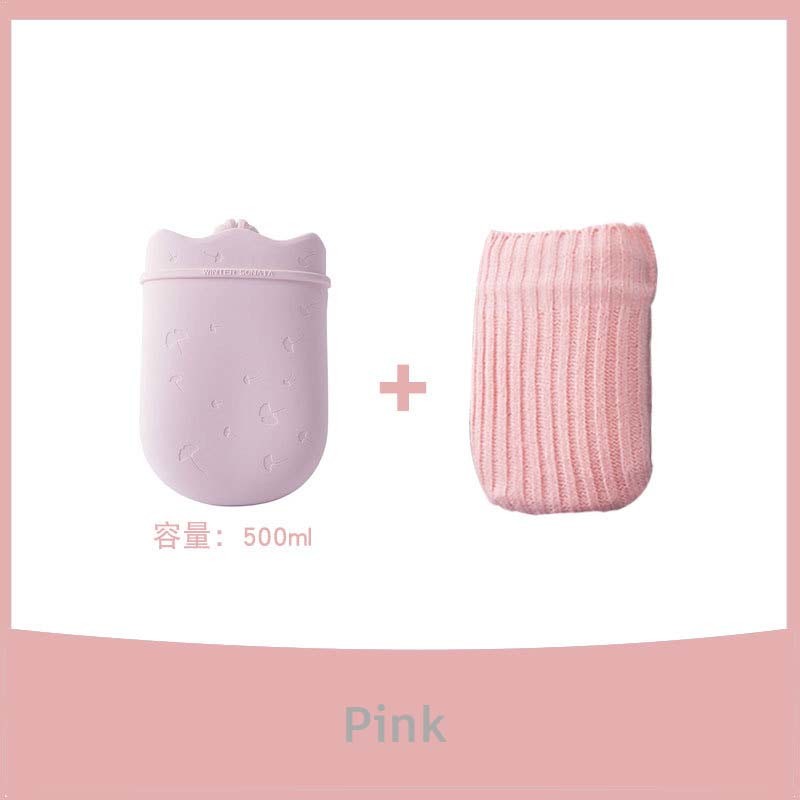 Leakproof Soft Touch Silicone Hot Water Bottle for Pain Relief in Waist Back Neck Shoulders Theopy