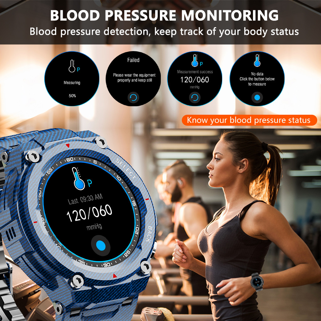 Waterproof IP68 Blood Pressure Smart Watch Fitness Tracker Multilingual Q998k