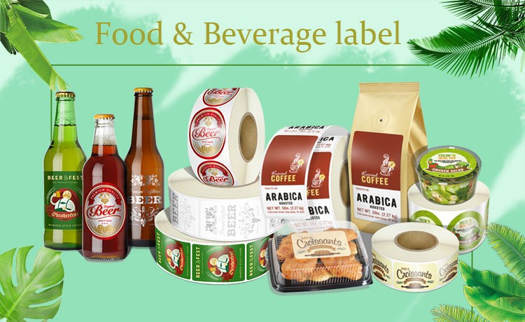 CMYK Oilproof Food And Beverage Labels Food Box Label Stickers