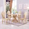 Buy cheap Gold 0.4CBM Stainless Steel Banquet Table 130cm Round Marble Dining Table from wholesalers