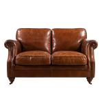 1-2-3-4 Seater Leather Couch Leather Living Room Sofa Set Rolled Arm Eiderdown