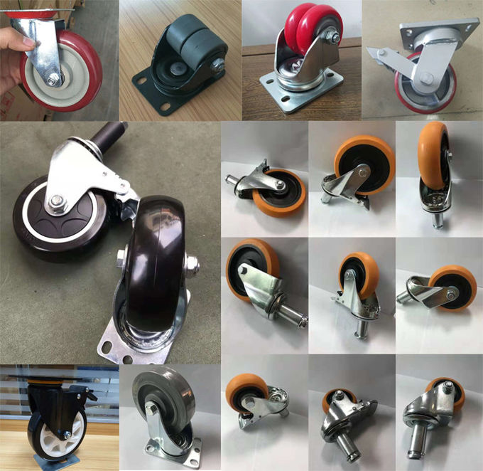 ESD Conductive Metal Core Rubber Caster Wheels Size 2-6 Inch Load Bearing 100-500kg