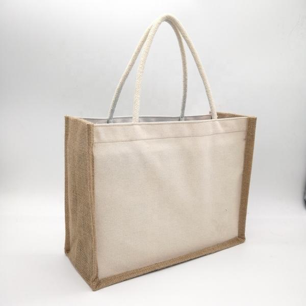 Buy cheap Ladies Christmas Canvas Printed Jute Bags For Shopping Gift from wholesalers