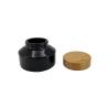 Buy cheap Black Glass Cosmetic Cream Jar With Bamboo Lid 30ml 50ml Facial Cream Containers from wholesalers