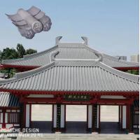 Buy cheap Traditional House Japanese Kawara Tiles Matte Grey Temple Clay Material product