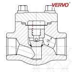 C95800 Bronze Check Valve 1" Class 800 NRV Lift Aluminum Forged Steel Check