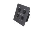 2 In 2 Out Dante Audio Interface Aluminum , Dante XLR Wall Plate PoE Power
