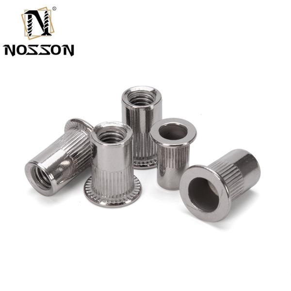 M3-M8 Stainless Steel Small 90 Countersunk Flat Head Threaded Tubular Hexagon Knurled Rivet Nut Sample Finish Zinc Plated