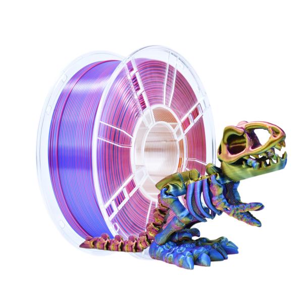 Buy cheap FDM Forming Technology 1.75mm Silk Tri-color Red Blue Gold PLA Filament 3d Printing Filament from wholesalers