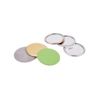 Buy cheap ABS Glass Makeup Mirror Foldable 11mm Round Compact Mirror Logo PU Leather product
