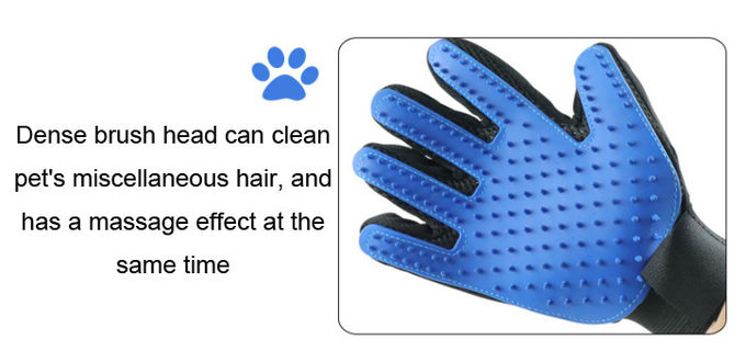 Polyester PVC Pet Grooming Tool Hair Remover Gloves Brush 56g