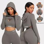 3 Pieces Women Sportswear High Waist Leggings Suit Custom Logo