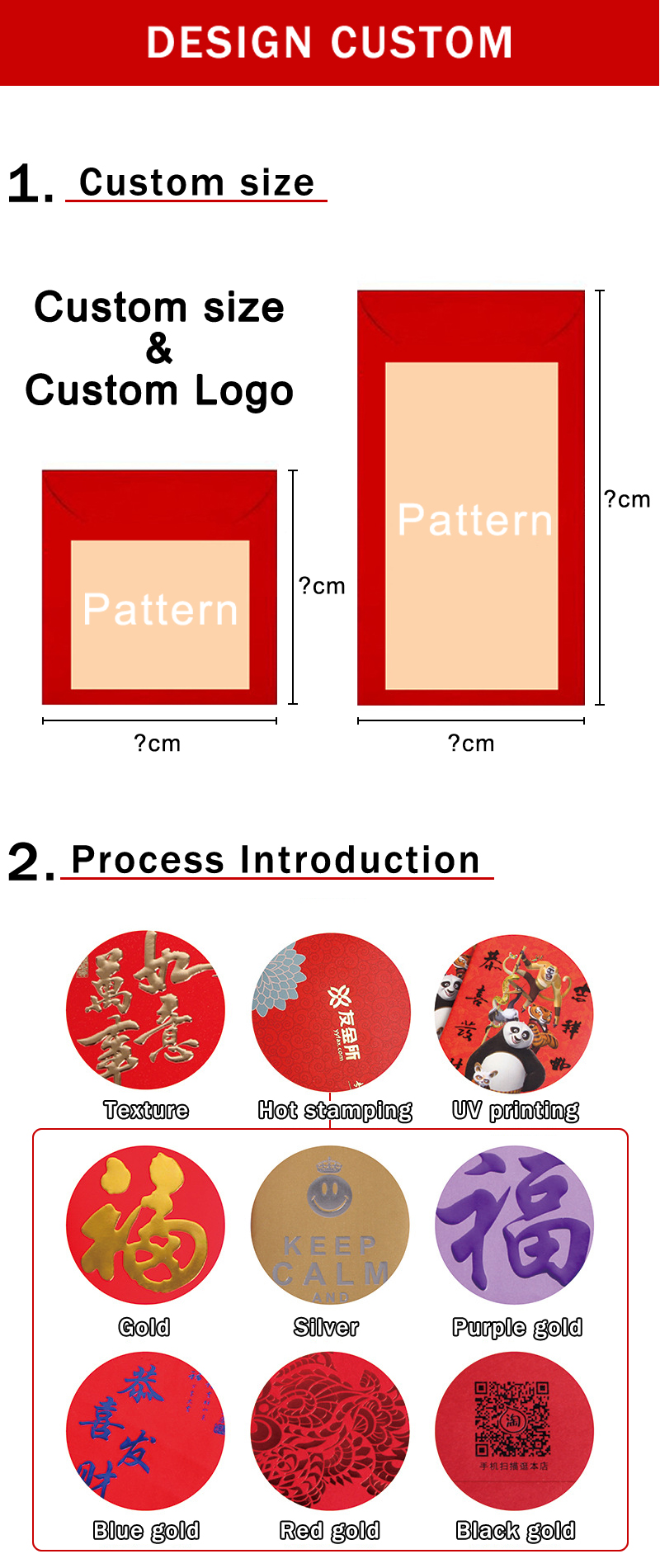 Red Packet Custom Money Envelope Embossing Lucky Money Envelope For Chinese New Year