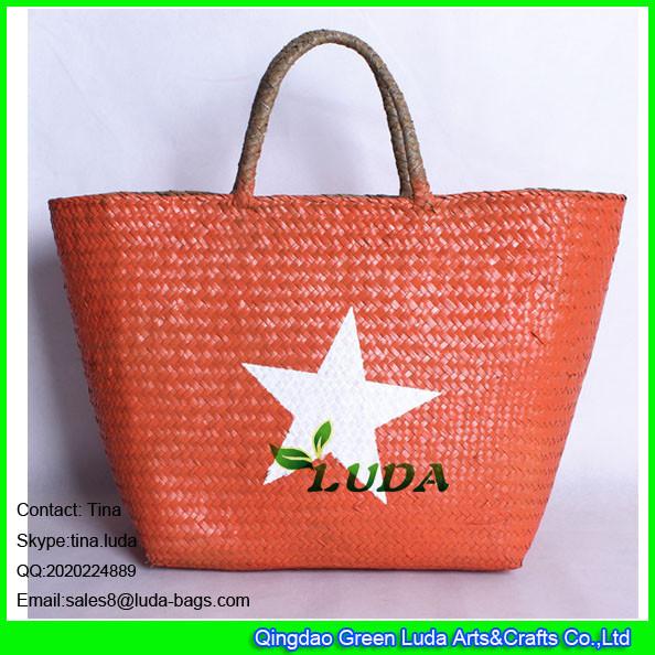 Buy cheap LUDA wholesale summer straw tote bag lady seagrass straw hand bags from wholesalers