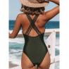 Buy cheap Deep V Cross Back Navy Style Printed Women Bathing Suits 2021 One Piece Swim Suit Swimwear from wholesalers