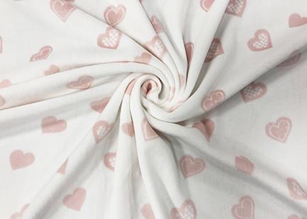 Buy cheap 260GSM Polyester Velvet Fabric / Home Textile 92 Polyester 8 Spandex Pink Heart from wholesalers
