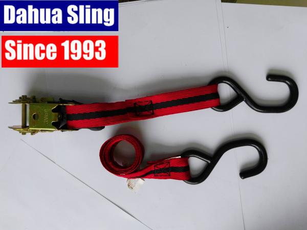 Multi Color Certified Polyester Tension Belt / Ratchet Tie Down Straps with S
