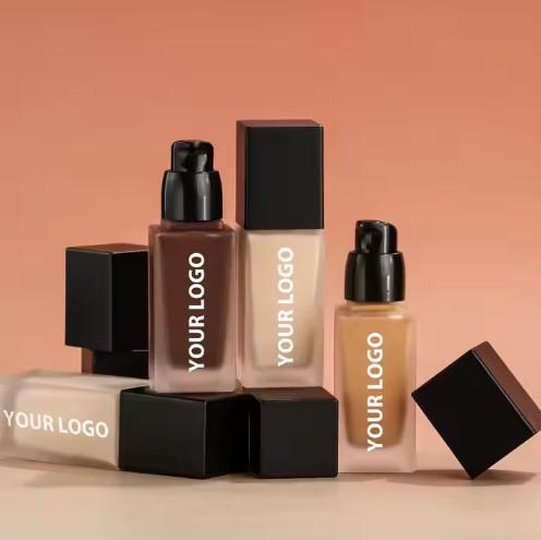 Buy cheap OEM/ODM Hydrating Liquid Foundation Private Label White Mineral Foundation for Dark Skin Logo Cosmetics Diy Makeup Foundation from wholesalers