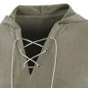 Buy cheap 2021 Summer Causal Loose Solid Hooded Lace Up Short Sleeve T Shirt For Men from wholesalers